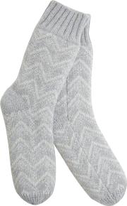 Fair Isle Slipper Sock, One Size