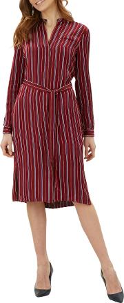 Striped Belted Tunic Dress