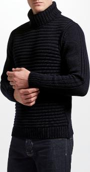 . Made In England Ottoman Roll Neck Jumper