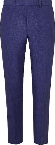 Linen Regular Fit Suit Trousers