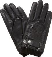 Perforated Leather Driving Gloves