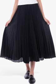 Pleated Full Circle Midi Skirt