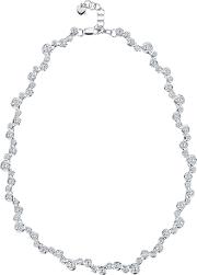 Sterling Silver Rubover Set Cubic Zirconia Necklace