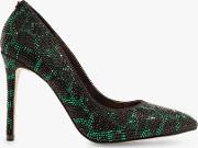 Embellished Stiletto Heeled Court Shoes