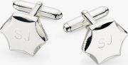 Personalised Sterling Silver Hexagonal Cufflinks