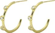 9ct Gold Diamond Hoop Earrings