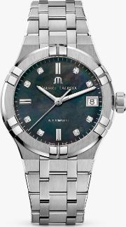 Ai6006 Ss002 370 1 Men's Aikon Automatic Diamond Date Bracelet Strap Watch