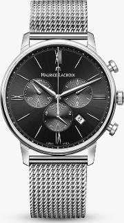 El1098 Ss002 310 1 Men's Eliros Chronograph Date Bracelet Strap Watch