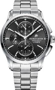 Pt6388 Ss002 330 1 Men's Pontos Chronograph Date Automatic Bracelet Strap Watch