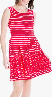 Sleeveless Stripe Jersey Dress