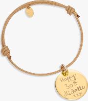 Gold Plated Personalised Disc Bracelet