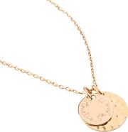 Personalised Double Hammered And Polished Disc Pendant Necklace