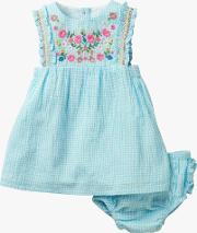 Baby Floral Embroidered Cotton Dress