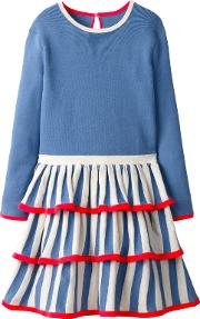 Girls' Circus Stripe Knitted Dress