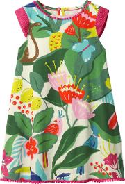 Girls' Crochet Sleeve Floral Sun Dress