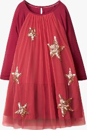 Girls' Sparkly Star Jersey Dress