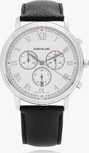 114339c Men's Tradition Chronograph Date Leather Strap Watch