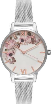 Ob16wg30 Women's Signature Florals Mesh Bracelet Strap Watch