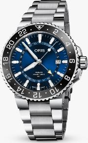 79877544135 82405peb Men's Aquis Gmt Automatic Date Bracelet Strap Watch