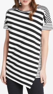 Asymmetric Stripe T Shirt
