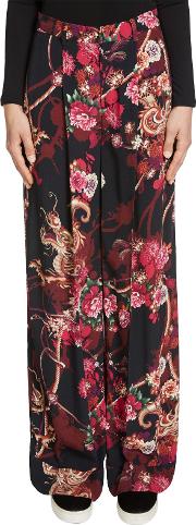 Wide Printed Trousers