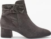 Tamina Bow Tie Block Heeled Ankle Boots
