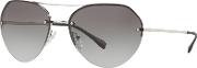 Ps 57rs Oval Sunglasses, Silvergrey Gradient