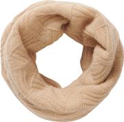 Piper Cashmere Textured Snood, Camel
