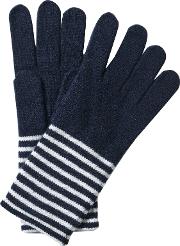 Pure Collection Cashmere Stripe Gloves 