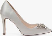 Nelly Satin Jewel Court Shoes