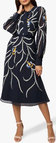 Dinah Embellished Midi Dress