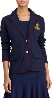 Lauren  Bullion Crest Sweater Blazer