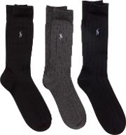 Polo  Dress Socks, Pack Of 3, One Size