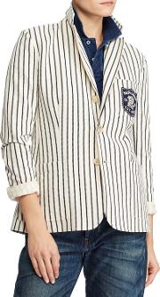 Polo  Striped Cotton Blazer