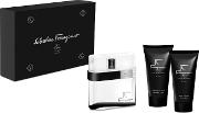 Salvatore Ferragamo F By Ferragamo Pour Homme Black 100ml Eau De Toilette Fragrance Gift Set 
