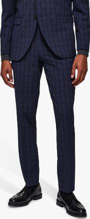 Check Slim Fit Suit Trousers