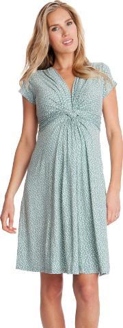 jolene dot short sleeve maternity dress