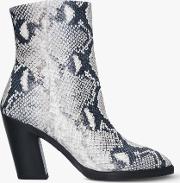 Wynter Snake Print Ankle Boots