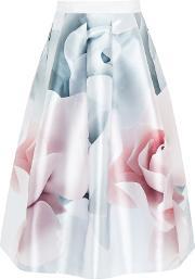 Jolana Porcelain Rose Full Midi Skirt