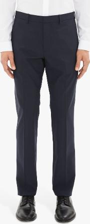 Stretch Wool Tailored Suit Trousers