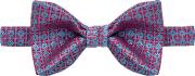 Rossetti Geo Woven Silk Self Tie Bow Tie, Rednavy