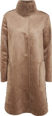 mirabella reverse faux shearling coat