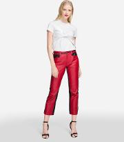 Cropped Leather Trousers 