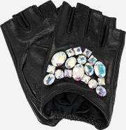 Sparkly Stones Fingerless Gloves 