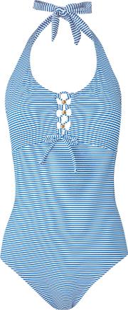 Anne Blue Stripe Swimsuit 