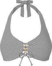 Claudine Stripe Halter Underwired Bikini Top 