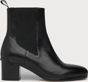 Laurela Black Leather Ankle Boots 