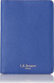 Paige Blue Leather Passport Cover 