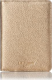Paige Gold Leather Passport Cover 