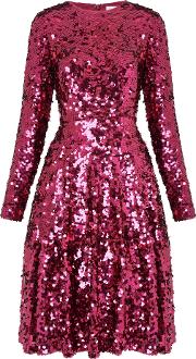 Sonic Dark Pink Sequin Dress 